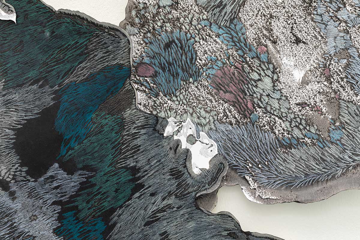 16_Rhizome Detail_ink and pencil on paper_280 x 190 cm_Kunstpalast Dusseldorf 2022